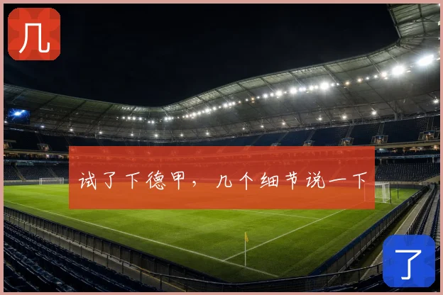 试了下德甲，几个细节说一下