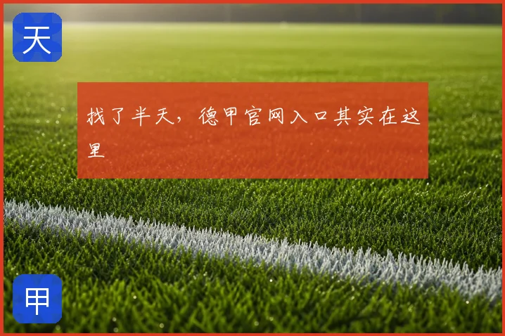 找了半天，德甲官网入口其实在这里